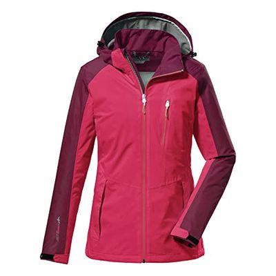 Killtec Women's Giacca funzionale/giacca outdoor con cappuccio staccabile con zip, impacchettabile - KOS 5 WMN JCKT, rose, 40, 38258-000