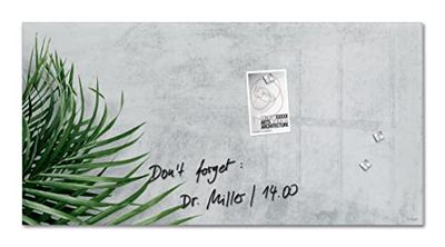 SIGEL GL288 Lavagna magnetica in vetro premium, superficie lucida, 91 x 46 cm, montaggio facile, grigio, verde, Artverum