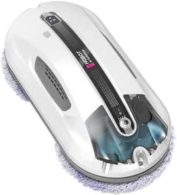 SMARTBOT Robot Limpiacristales - Bajo Consumo de Corriente (80W) - Limpiacristales eléctrico 3 años garantía 12 Trapos de Microfibra - Sistema de Navegación y Anticaída HOBOT-R3 Robot Limpiacristales