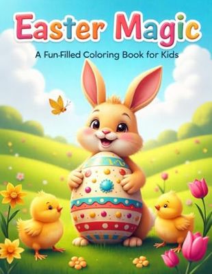 Easter Magic: A Fun-Filled Coloring Book for Kids, Cute and Easy Easter Coloring Book for Kids Ages 4-8 with Adorable Bunnies, Chicks, Easter Eggs, ... Activities – Perfect Easter Basket Stuffer!