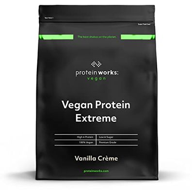 THE PROTEIN WORKS - Protéine Végane Extrême | Mélange de vitamines ajouté | Qualité première | Shake de protéines végétales | 57 Servings | Crème Vanillée | 2kg