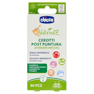 Chicco Pruritus-pleister voor insectenbeten en insectenbeten, zonder ammonica, met goudsbloem, geschikt voor kinderen, rustgevende functie, 3 jaar +