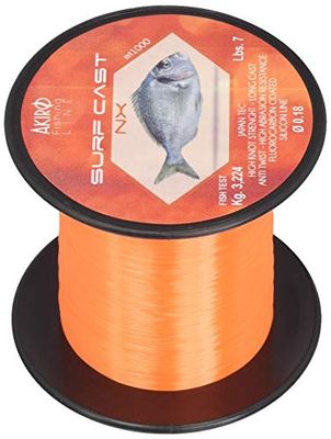 Microphone Alámbrico Negro Surf Cast NX, Hilo de Pesca Unisex Adulto, Unisex Adulto, AMSURNXOR1000.040, Arancione, 0.4 mm