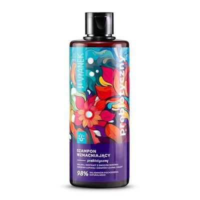 VIANEK Shampooing fortifiant prébiotique aux extraits végétaux 300 ml - Shampooing pour cheveux végétalien - Favorise la croissance des cheveux - Pour cuir chevelu sensible et perte de cheveux