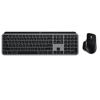 Logitech MX Keys for Mac – Clavier rétroéclairé sans Fil avancé, Bluetooth, USB-C MX Master 3S pour Mac - Souris Bluetooth sans Fil avec Défilement Ultra-Rapide, Ergonomique