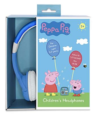 OTL Technologies Junior Peppa Pig Unicorn kinderhoofdtelefoon (gevoerde beugel, volumebegrenzing tot 85 dB, kleurrijk Peppa Pig design, voor jongens en meisjes), turquoise/roze, Peppa Pig George Rocket