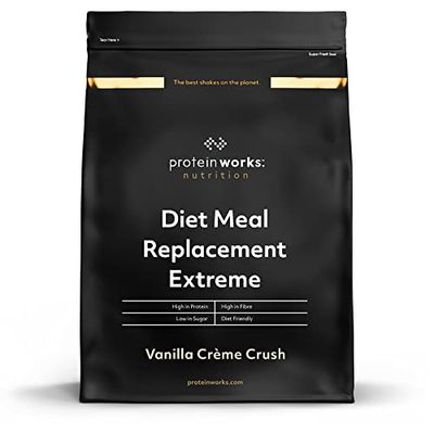 THE PROTEIN WORKS Diet Meal Replacement Extreme, crema alla vaniglia, Pasto completo, vitamine immunostimolanti, salutare, economico, basta aggiungere acqua 1 kg