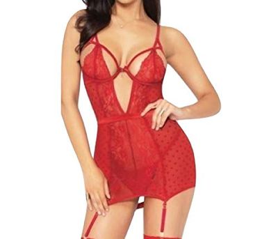 Sette Til Midnight Love Affair Chemise set (stm10916-red-x-large)