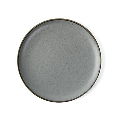 Holst Porzellan RT 521 Assiette plate ronde en porcelaine granite Gris 21 x 21 x 2 cm