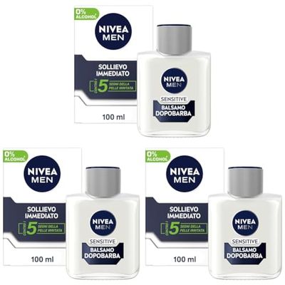 NIVEA MEN Sensitive Balsamo Dopobarba Extra delicato in Confezione da 300 ml, Dopobarba Uomo con Estratto di Camomilla e Vitamina E, Balsamo Barba Pelli Sensibili