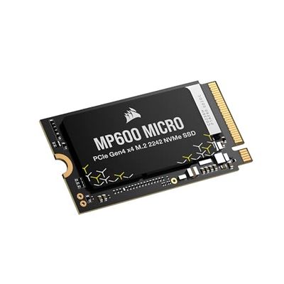 Corsair MP600 Micro 1 to M.2 NVMe PCIe x4 Gen4 SSD – M.2 2242 – Jusqu'à 7 000 Mo/s en Lecture Séquentielle – Compatible avec Les Ordinateurs Portables Lenovo Legion Go et Thin PCIe 4.0 – Noir