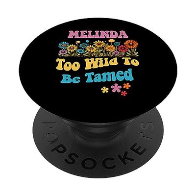 MELINDA Name Cute Retro Girls Wildflower MELINDA Name PopSockets PopGrip Adhesivo