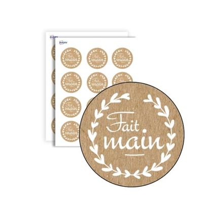 Avery - 140 etichette adesive fatte a mano rotonde – 35 mm – carta riciclata – fatta a mano – 4 fogli A4 di adesivi per imprenditori, Smallbusiness, Diy, Scrapbooking