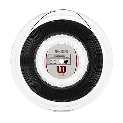 Wilson WRZ908100 Corda da Tennis Revolve Spin, Bobina 200 m, Unisex, Nero, 1.25 mm