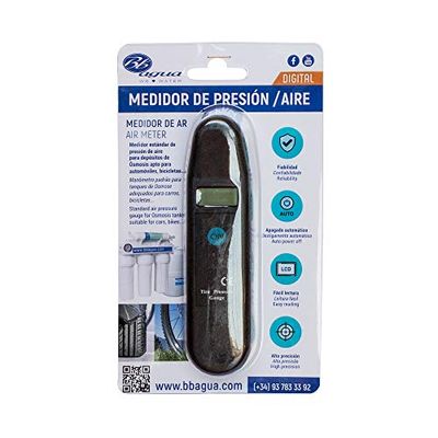 Manomètre pour pneus Bbagua : Précision exceptionnelle pour les vélos, les voitures et les réservoirs à osmose inverse. Confiance dans chaque mesure. Babagua.