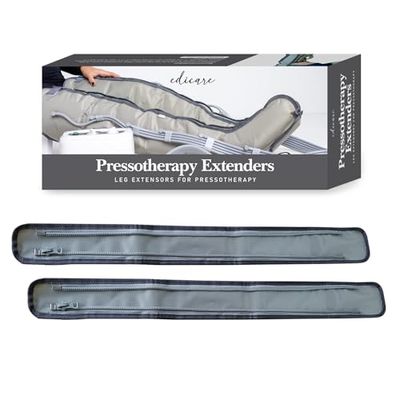 Edicare, Extensions de pressothérapie, Pack de 2 unités, Circonférence large jusqu'à 11cm à la hanche et 7cm à la cheville (Extensions)