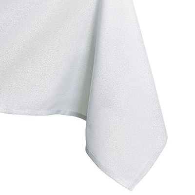 AmeliaHome tafelkleed lotuseffect waterafstotend linnenlook Wit Empire 100x100 cm