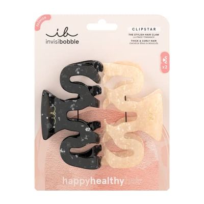 invisibobble Clipstar Eclipse | Accessoire de cheveux stylé et respectueux des cheveux | 2 pièces