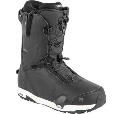Nitro Męskie deski snowboardowe Profile TLS 23 All Mountain Freestyle Highend Premium system szybkiego sznurowania Step On Boot Snowboard, Black, MP 29,5 // EU 44 2/3 // US 11,5