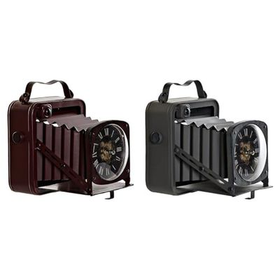 RELOJ SOBREMESA HIERRO 19X15X20 CAMARA 2 SURT