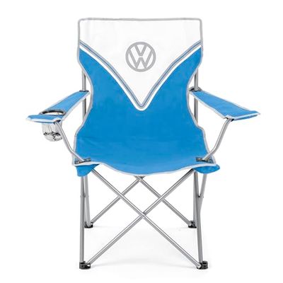 Board Masters Collection VW - Volkswagen Chaise de Camping Pliante avec portegobelet dans Le Design T1 Combi 85 cm (Classic Bus/Bleu)