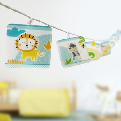 Dalber - Luce notturna con animali - Alimentazione USB per interni - Luce notturna per bambini - Alimentatore doppio USB 2A incluso - 3 intensità - 12 LED - My Little Jungle