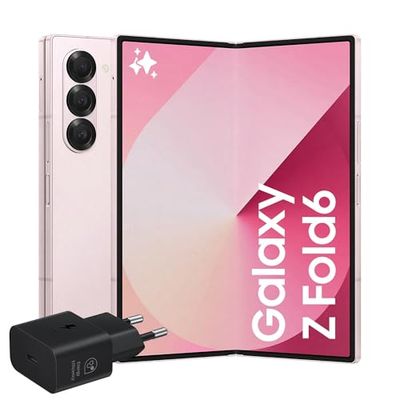 Samsung Galaxy Z Fold6 Smartphone AI pieghevole, Caricatore Incluso, RAM 12GB, 1TB, Dual SIM, Display 6,3"/7,6" Dynamic AMOLED 2X, Batteria a lunga durata, Pink 2024 [Versione italiana]