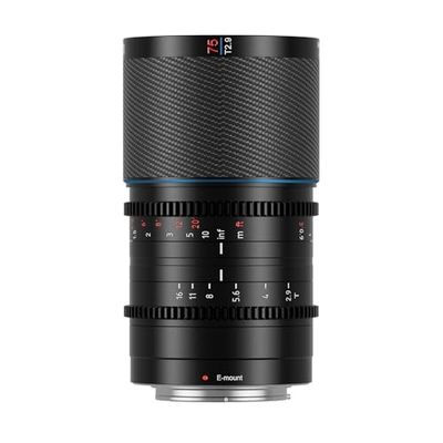 SIRUI Saturn 75mm T2.9 1.6X Full Frame carbonio fibra Anamorphic Lens, cine cinema obiettivo obiettivi lens lenti lente più leggero di 500g (Blue Flares, E Mount)