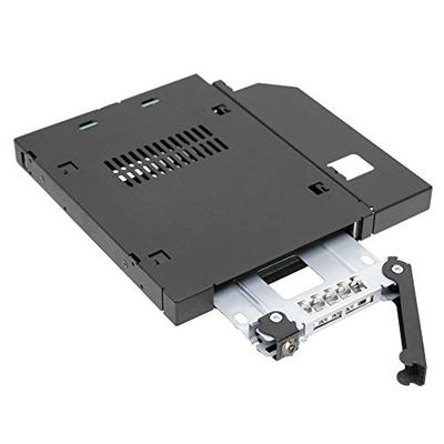 ToughArmor MB411SKO-B - 2.5" SATA/SAS SSD/HDD naar 1x Slim ODD (12.7mm) Hot Swap Wisselframe met Sleutelslot