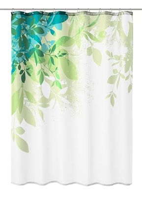 Kleine Wolke Floresta Rideau de Douche en Textile Vert 120 x 200 cm