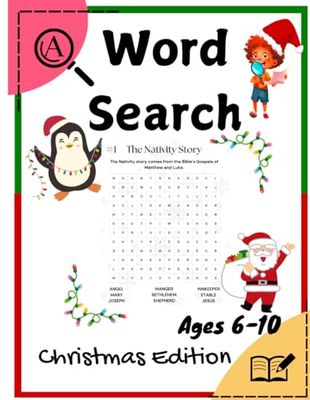 Word Search - Christmas edition - ages 6-10