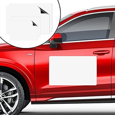 4 Pack Blank Magnetic Car Signs, Sublimation Rounded Corners Blank Car Magnet Set for Advertise Business, Cover Company Logo (for HOA), Prevent Car Scratches and Dents (12"X 17",11.7" x 8.27")