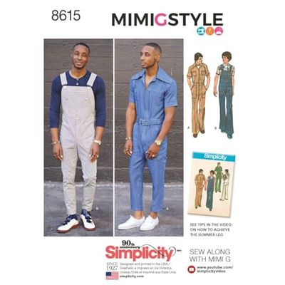 Simplicity Creative Patterns Vintage Tuta e Salopette, AA (34 – 36 – 38 – 40 – 42)