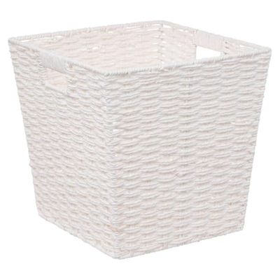 5five - cestino in vimini mix n modul 31x31cm bianco