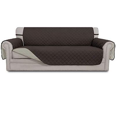 Easy-Going Copridivano reversibile oversize, impermeabile, con bastoncini in schiuma, cinghie elastiche, protezione per mobili per animali domestici e cani (divano di grandi dimensioni,