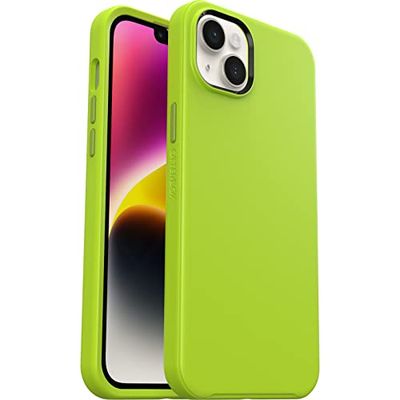 OtterBox Symmetry+ skal för iPhone 14 Plus med MagSafe, stöttåligt, fallsäkert, skyddande tunt skal, testad till militärstandard x3, antimikrobiellt skydd, Grön