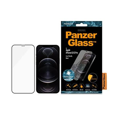 Pantserglas Beschermglas 'Edge to Edge' voor iPhone 12 met 6,1 inch Case Friendly, Black