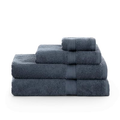 BELUM | Pack of 2 Towels 100% Combed Cotton 650 g. Denim Blue 30 x 50, Quick Dry Towels, Highly Absorbent Cotton Towels