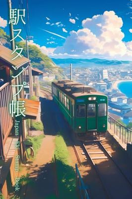 Japan Eki Stamp Book: Collect Station and Attraction Stamps Across Japan – Featuring Local Railway Illustration Cover - Green