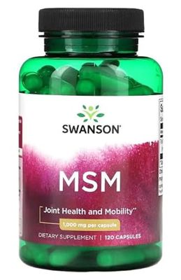 Swanson MSM (Methylsulfonylmethane) 1000mg - 120 gélules | Complément alimentaire pour articulations et bien-être