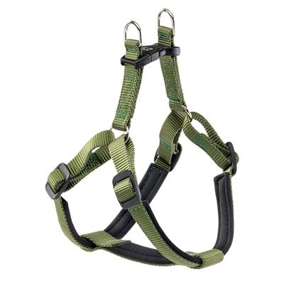 Ferplast Daytona Harnais pour Chien, Harnais pour Chiens de Taille Moyenne, Harnais Chien Reimburré, Réglable, Vert