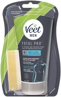 Veet Men - Crema depilatoria doccia – Pelle sensibile 150 ml