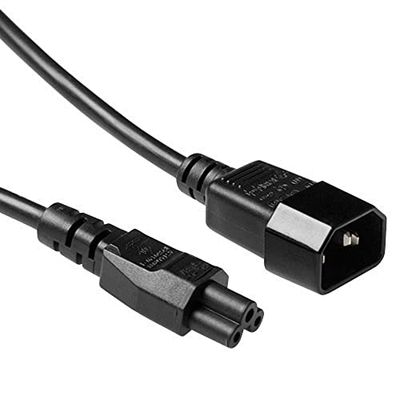 ACT C14 Naar C5 Kabel 3m, Stroomkabel 3 Polig, Kabel Type F, IEC Kabelverlenging- AK5434