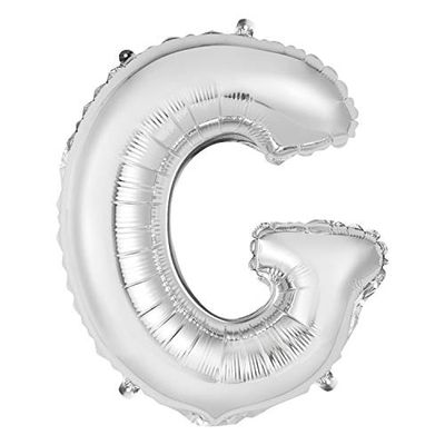 Letterballon van folie, 35 cm, luchtballon, kleur zilver