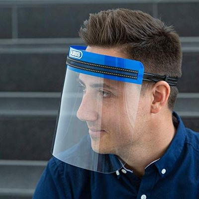 Abus Face Guard Gezichtsbescherming met breed vizier van acrylglas, EN 166 gecertificeerd, afwasbaar, geschikt voor brildragers, set van 3, 62849