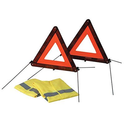 S SUMEX 2707125 Kit de 2 triângulos de emergência e 2 coletes refletores homologados