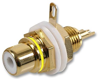 Pro Signal AV19335 Chassis Socket, Phono (RCA), Gold/Yellow
