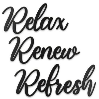 Vivegate Relax Renew Refresh Metal Art Sign (Medium)