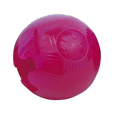 Pelota TPR para perros GLORIA - Tamaño 8.25 cm - Muy resistente - Pelota Flexible - Cuida la salud dental de tu perro - Juguetes para perros - Pelotas para perros - Color rosa