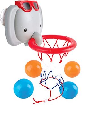 Hape Cesta de Baloncesto de Baño Elefante | Juguete de Agua Interactivo para Niños | Diversión en la Bañera | A Partir de 18 Meses
